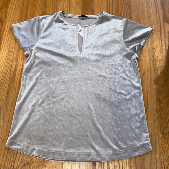 Ann Taylor Grey Short Sleeve - Picture 1 of 4